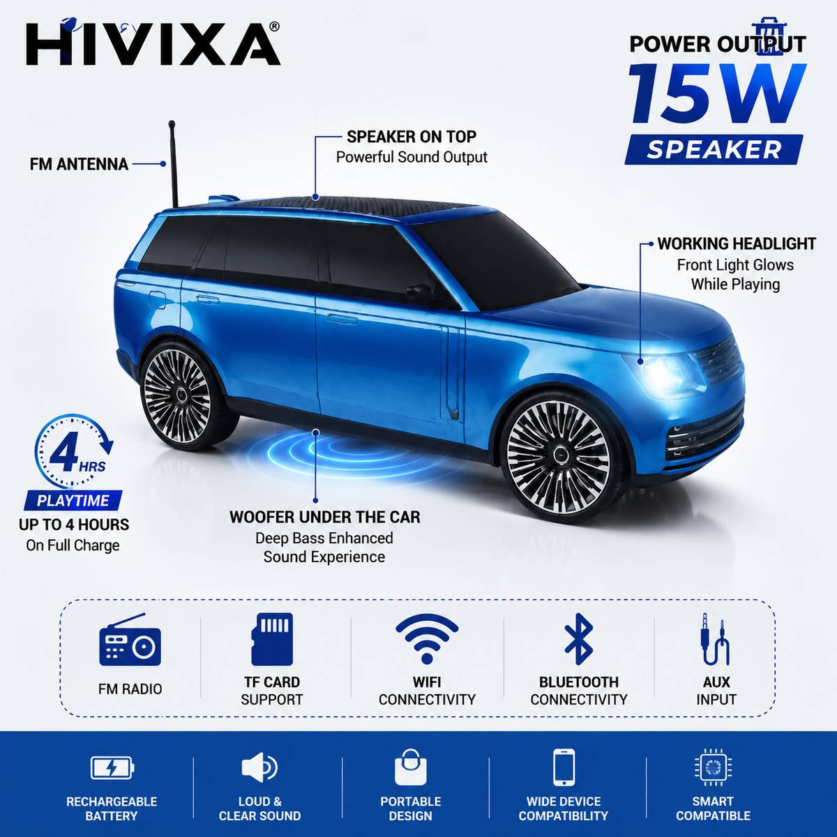 HVX-SPEAKER CAR 15W 15 W Bluetooth Laptop/Desktop Speaker