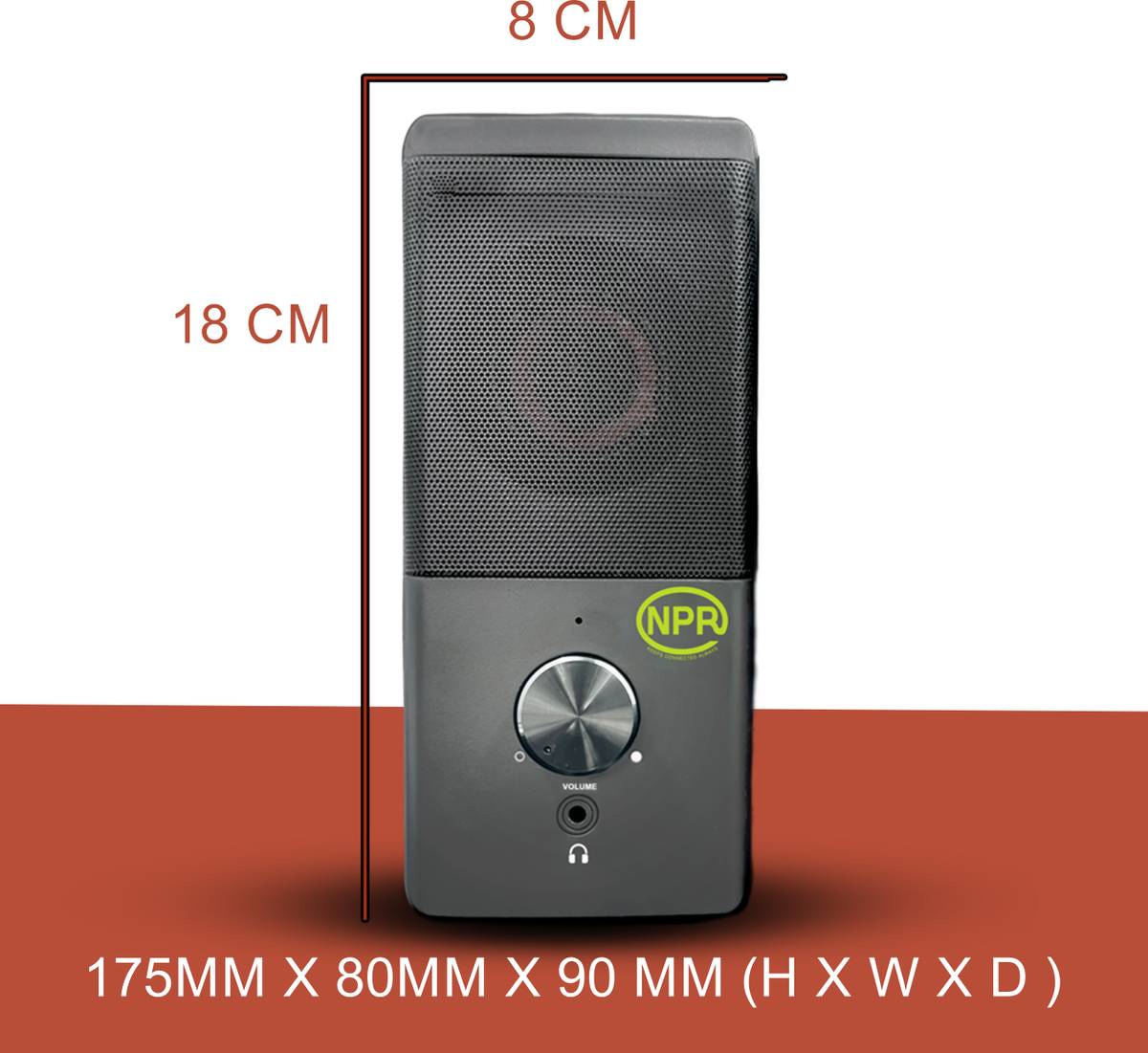 NPR 2.0 Multimedia PC Speakers, USB Powered with 3.5mm Audio & Headphone Jack 6 W Laptop/Desktop Speaker — photo 2