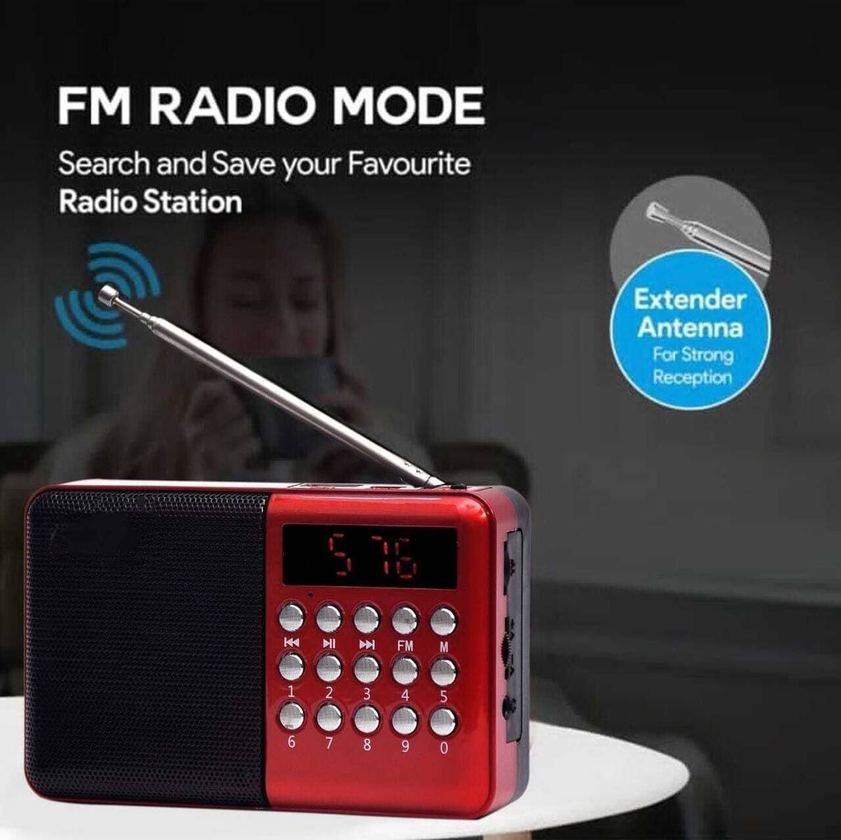 jaxter FM with Bluetooth speaker 6 W Bluetooth Laptop/Desktop Speaker — photo 5