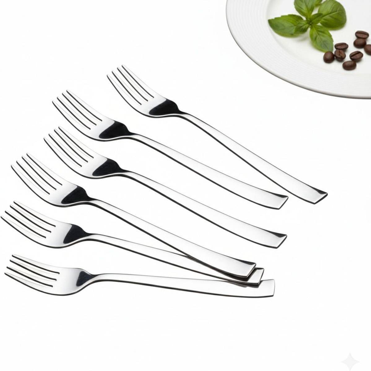Mini Fork 6 pics Stainless Steel Salad Spoon Set — photo 5