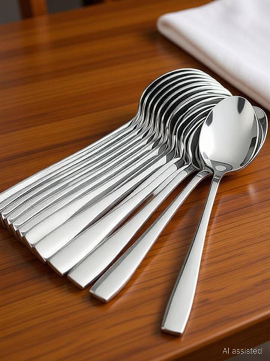 ARSCART Spoon Set (12 Pieces) Stainless Steel Cutlery Set