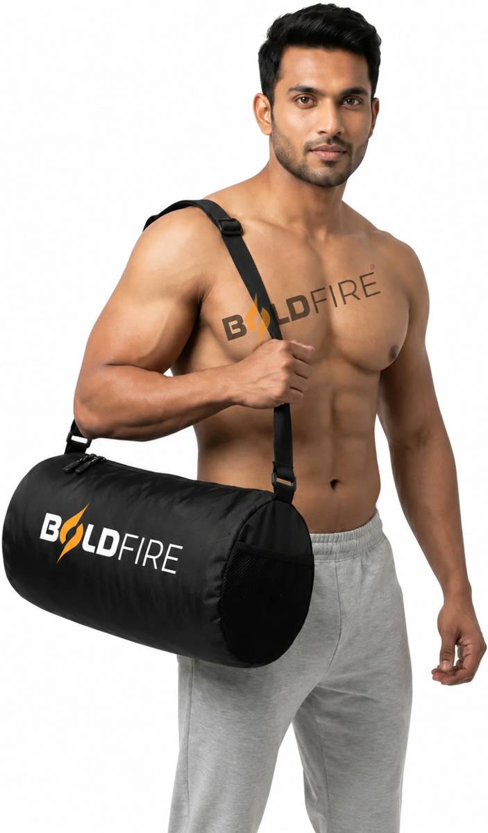 iamalot Premium Round Gym Bag for Men & Women | Travel Duffel with Water Resistant
