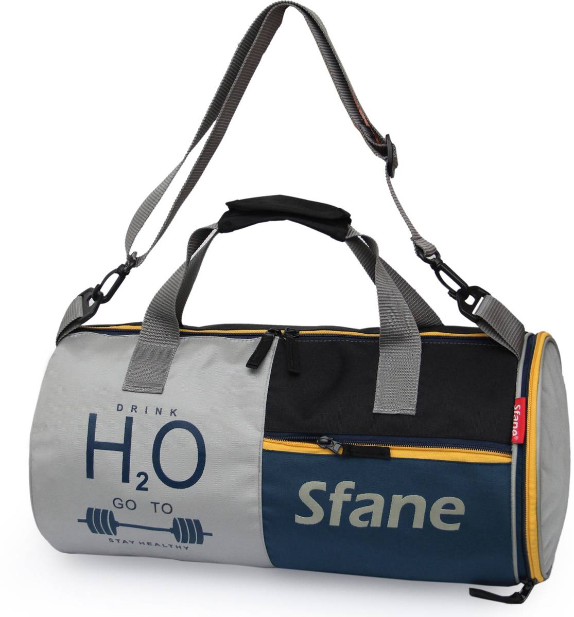 Sfane Black Stylish Gym Bags for Men & Women with Shoe Compartment Sports Bag Duffel — photo 5