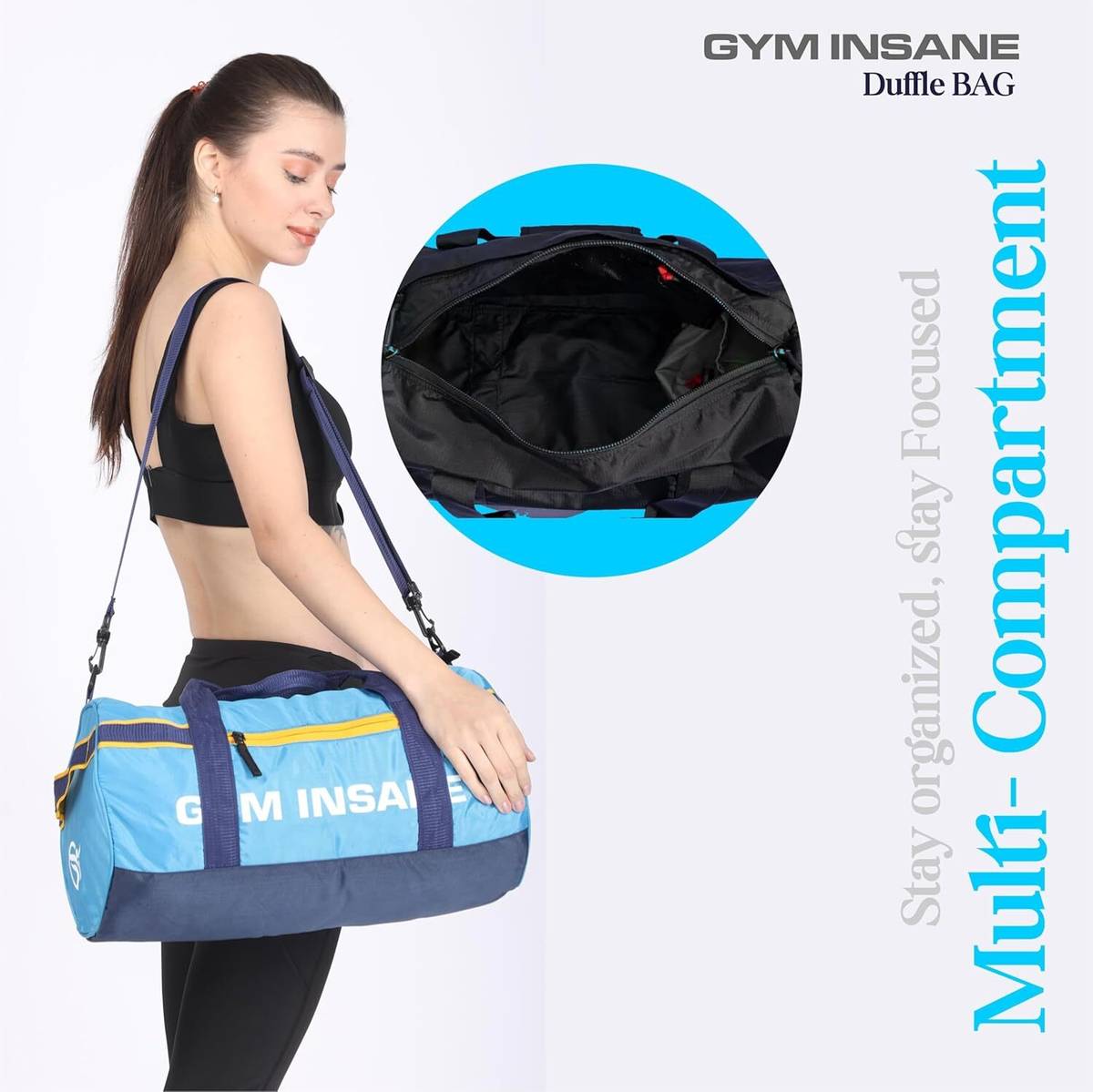 unisex Gym Bags 26 L Polyester Duffle Bag Sports Travel Bag shoulder strap Bag — photo 3