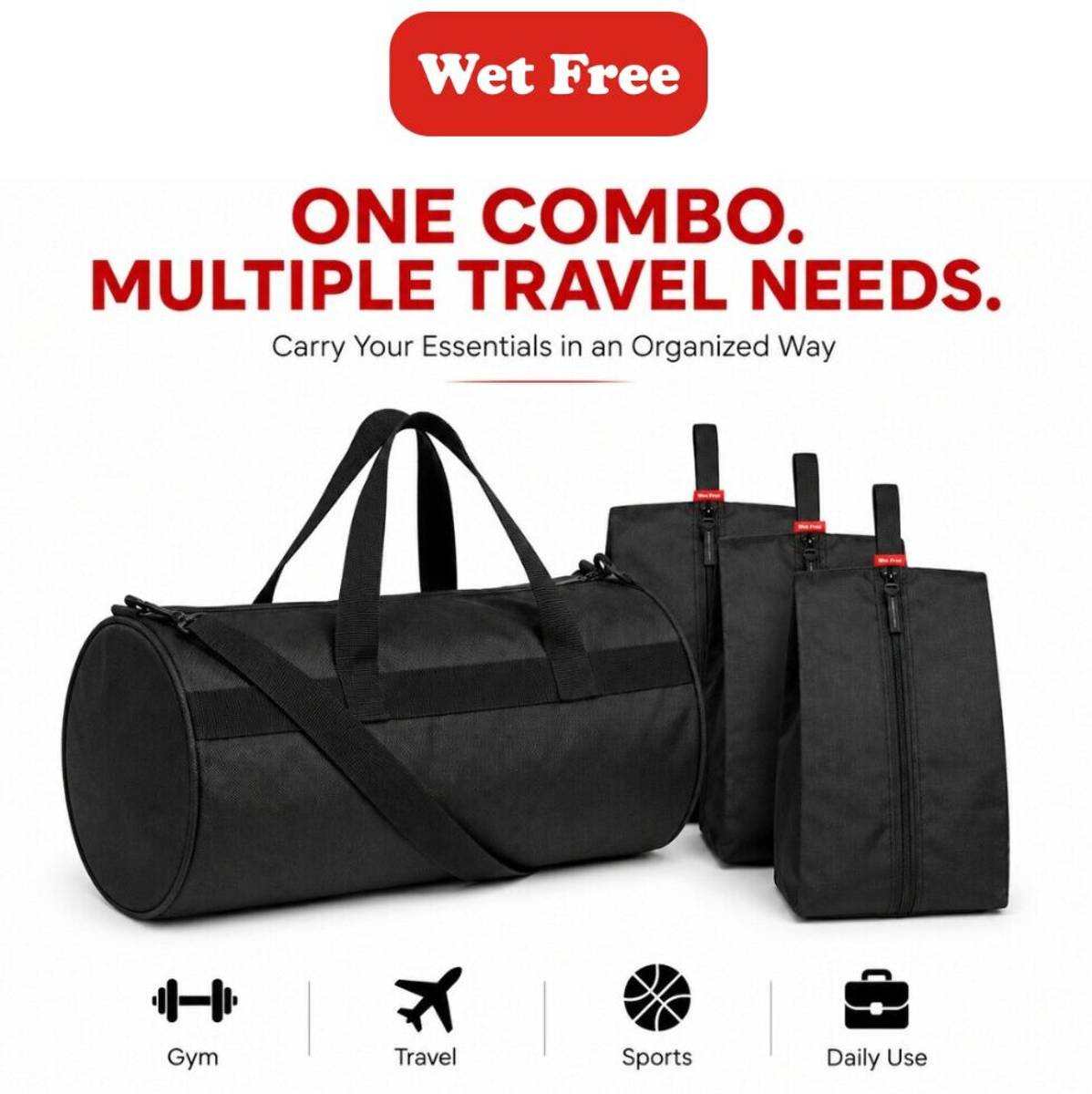 Gym Duffle Bag 21L With 3 Shoe Bag , Waterproof — photo 3