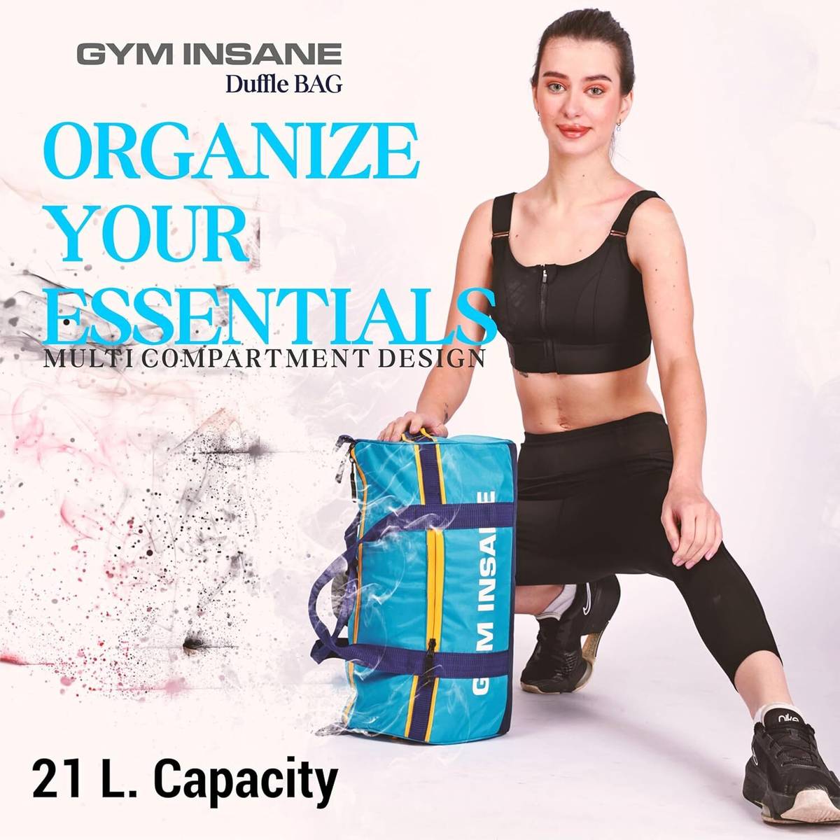 unisex Gym Bags 26 L Polyester Duffle Bag Sports Travel Bag shoulder strap Bag — photo 4