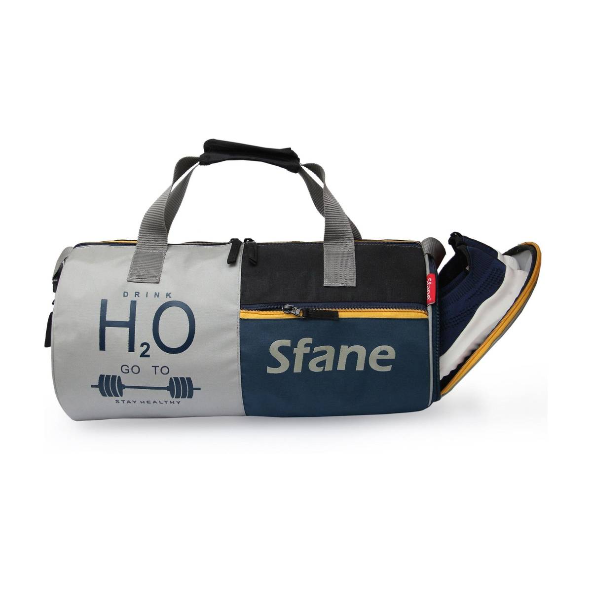 Sfane Black Stylish Gym Bags for Men & Women with Shoe Compartment Sports Bag Duffel