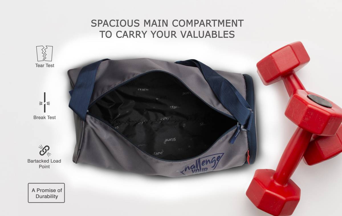 Men & Women Challenge Grey Gym Bags , Sports Duffle Bag. — photo 4