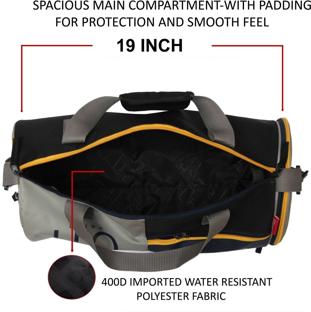 Sfane Black Stylish Gym Bags for Men & Women with Shoe Compartment Sports Bag Duffel — photo 2