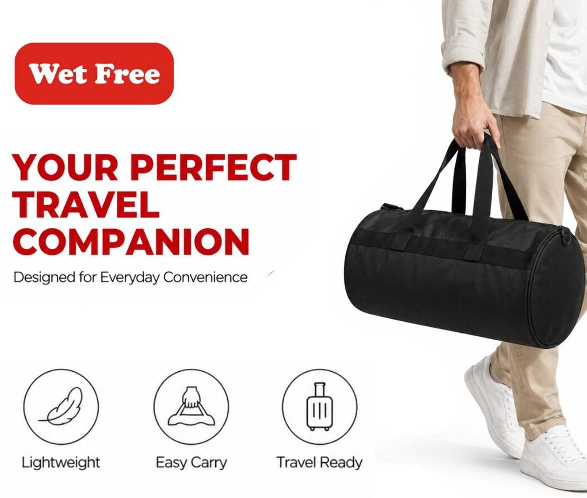 Gym Duffle Bag 21L With 3 Shoe Bag , Waterproof — photo 2