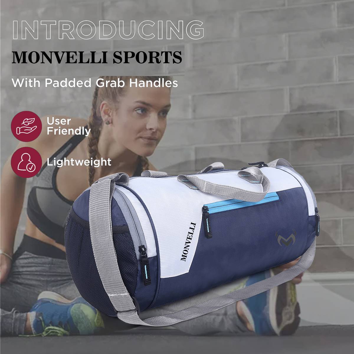 MONVELLI Sports duffle bag for gym and indoor outdoor sports Gym Duffel Bag — photo 3