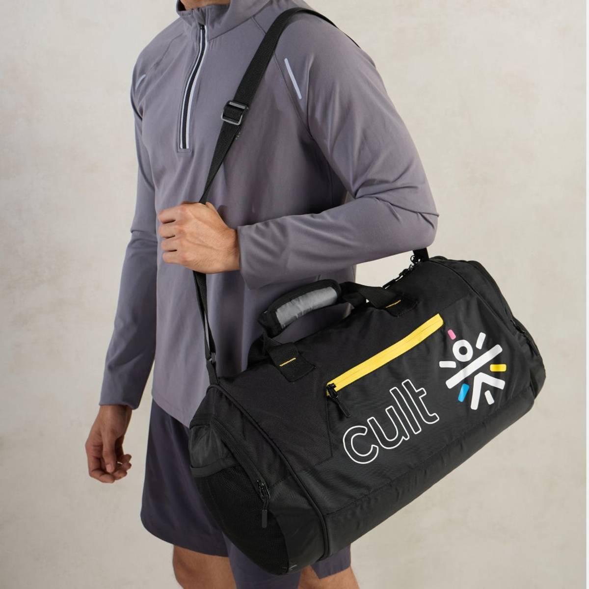 35 Litre Gym Bag for Men & Women with Shoe Compartment & Shoulder Strap