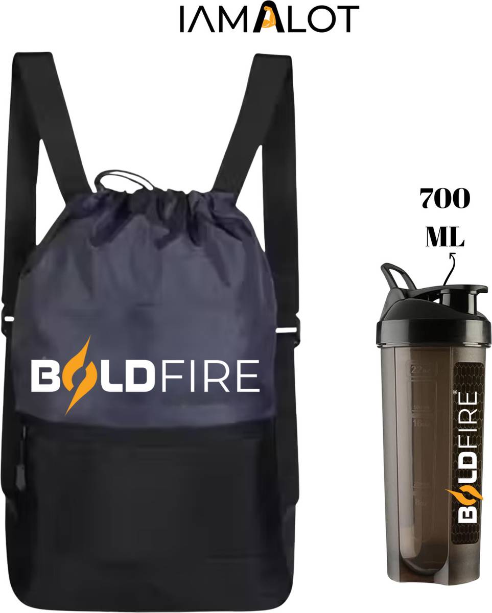 iamalot Drawstring Gym Bag for Men & Women |Lightweight Sports Backpack With GYM Shaker