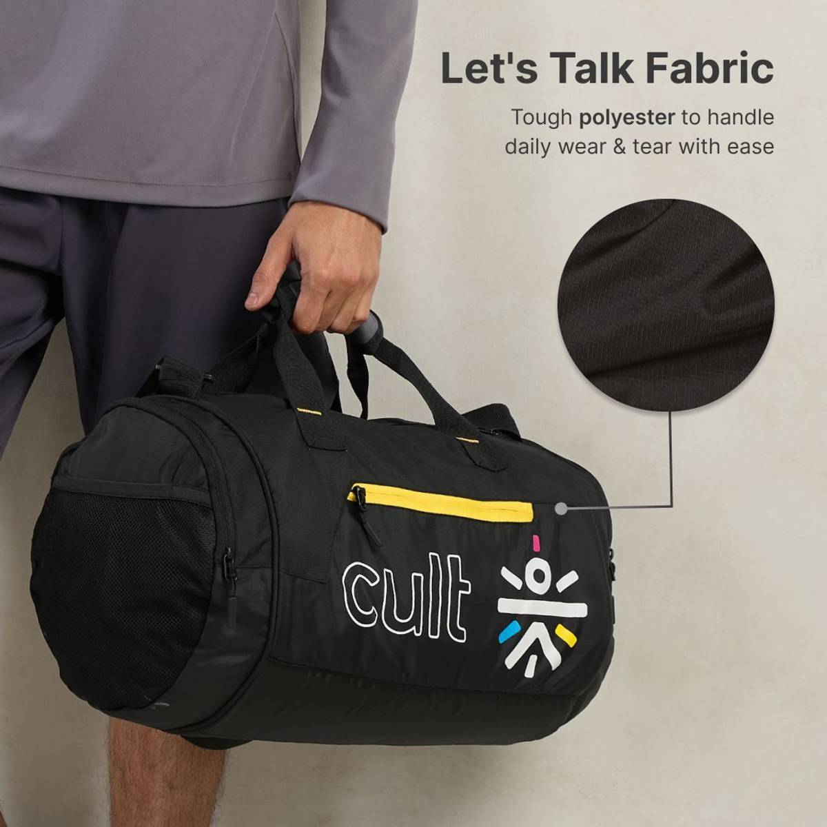 35 Litre Gym Bag for Men & Women with Shoe Compartment & Shoulder Strap — photo 5