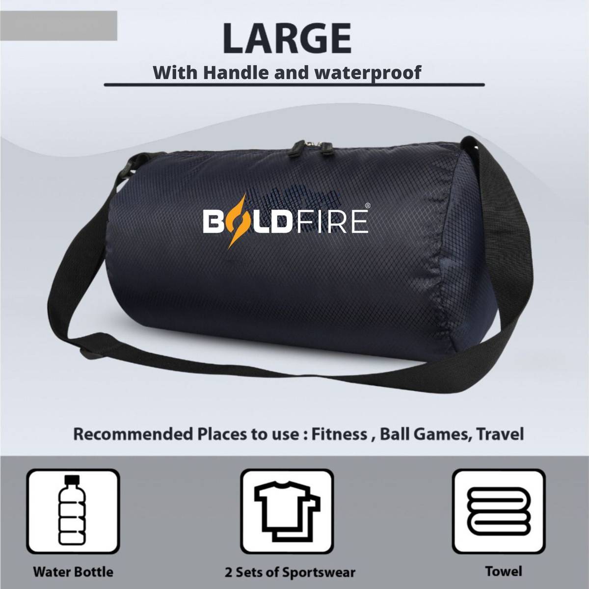 Unisex Waterproof Gym & Travel Sports Bag with Shoulder Strap — photo 4