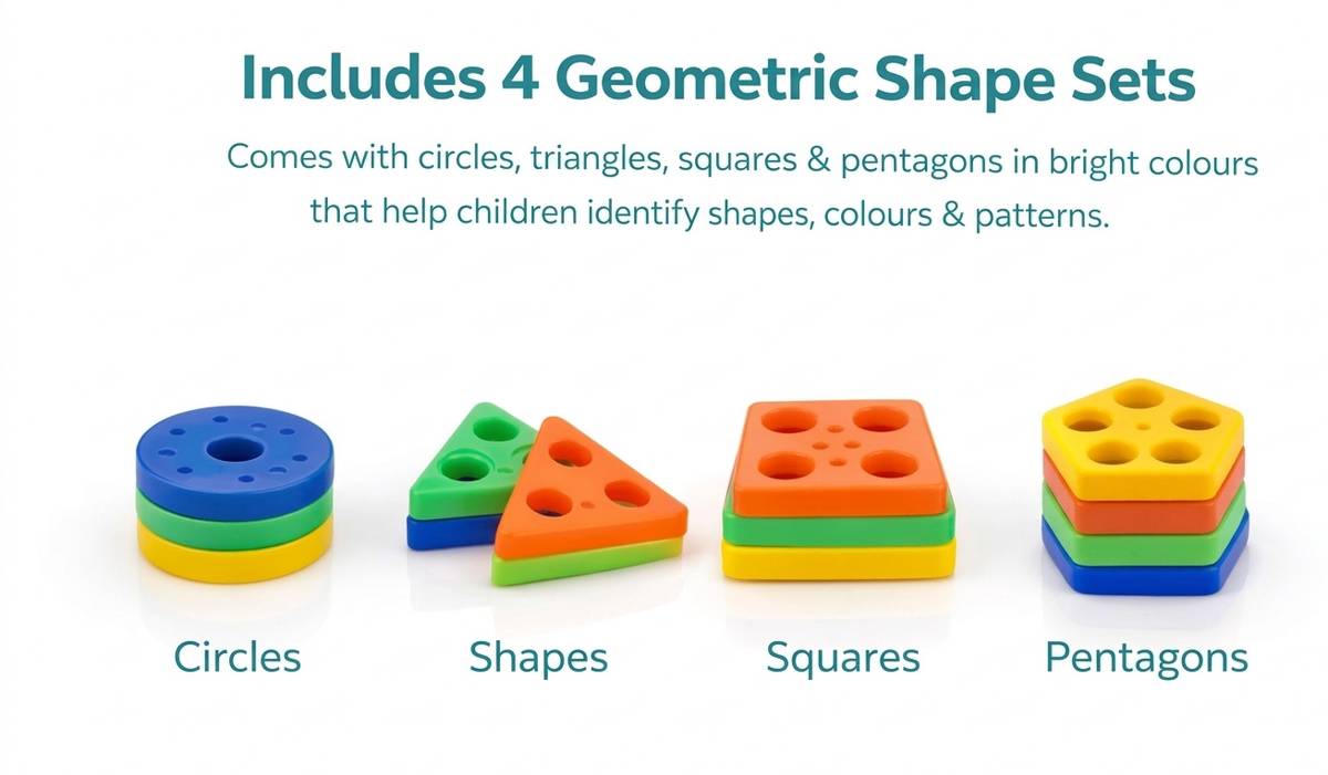 Qbix Geometric Shape Train Puzzle toy — photo 4