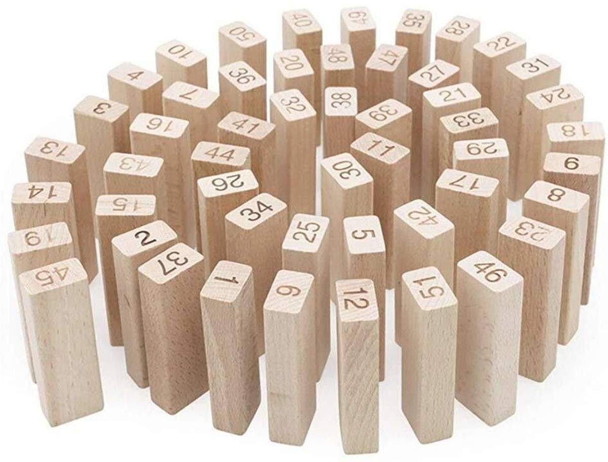 Pulsbery Wooden Zenga Stacking & Balancing Building Block Game for 3-10 Year Old Kids,Multi Color,Pack of 1 — photo 2