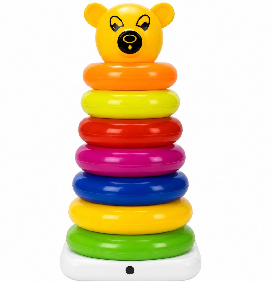 NISHIKA KIDS Teddy Rings Stacking Toy for Babies, 7 Colourful Rings, Age 5 Months to 2 Years