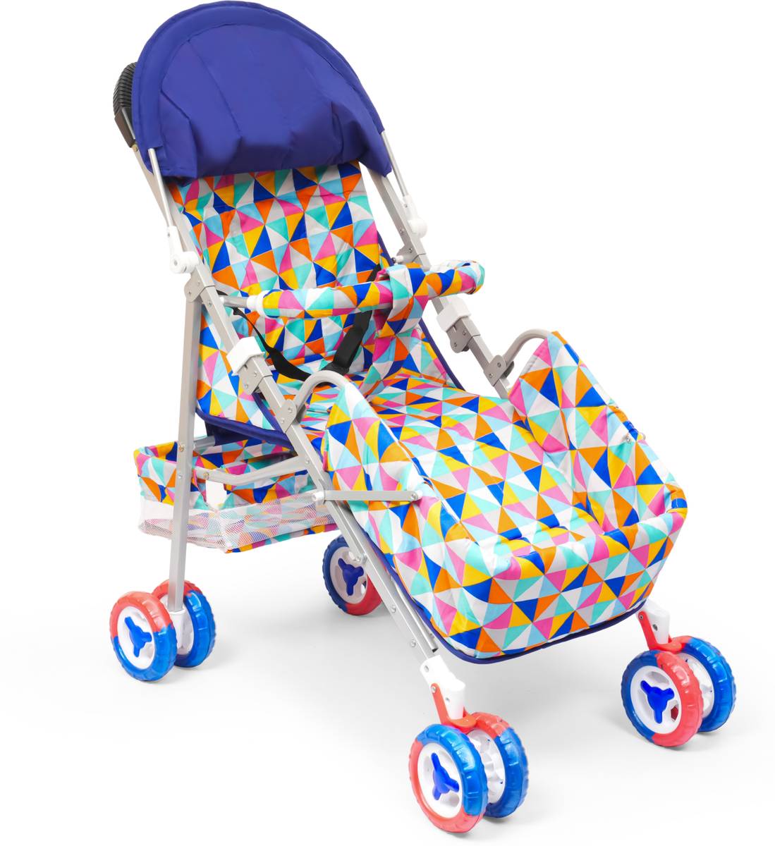 V House Magic Vibrant Geometric Print Baby Pram and Stroller with Adjustable Sun Canopy Pram — photo 5