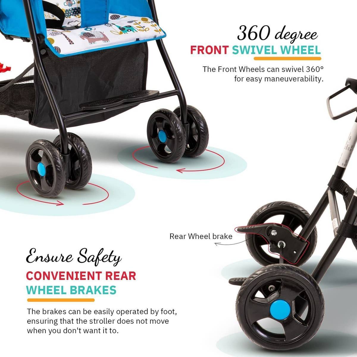 baybee Canopy Baby Stroller/Pram for kids 5 Point Safety harness with 2Recline Position Stroller — photo 4