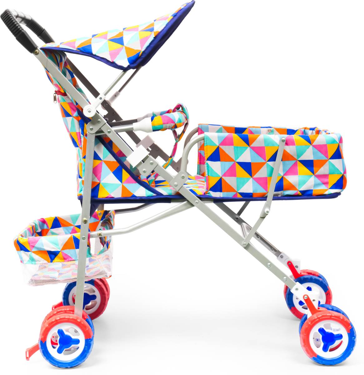 V House Magic Vibrant Geometric Print Baby Pram and Stroller with Adjustable Sun Canopy Pram — photo 3