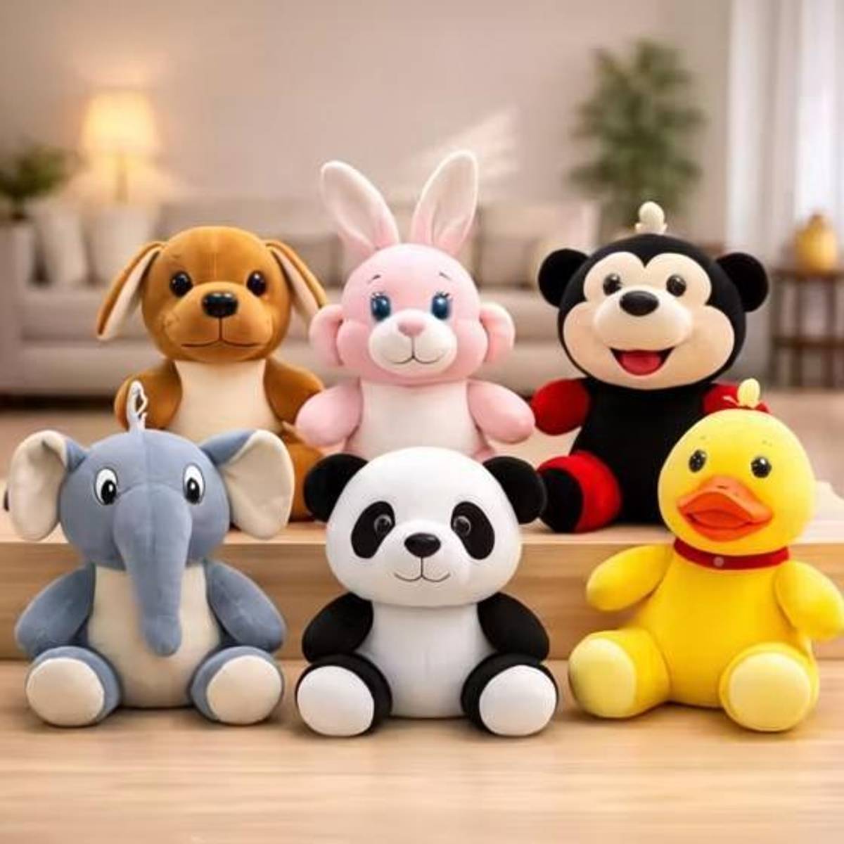 SinglaToys Soft Toys Combo For Kids 5 Pics Premium Quality Finishing Stuffed Toys 7Inch - 8 inch