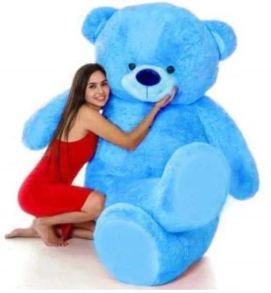 Dani Daniels 3 Feet Very Cute Long Soft Hugable American Style Teddy Bear Best For Gift - 90 cm (sky Blue) - 91 cm (Sky Blue) - 91 cm