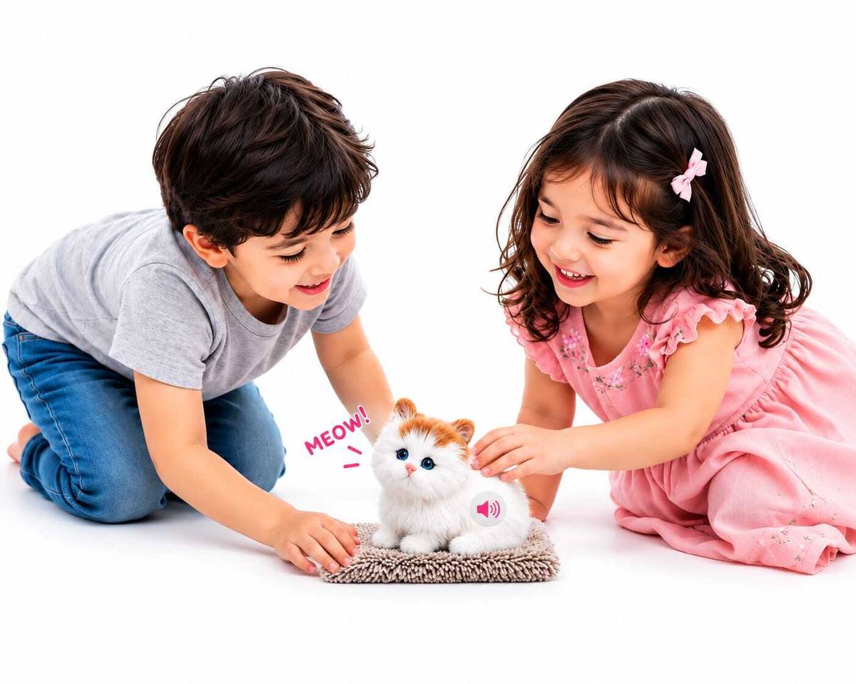 TTW Cute Cat Plushy Toy with Meow Sound, Gift for Kids, Pet Toy for Boys & Girls  - 6 cm — photo 2