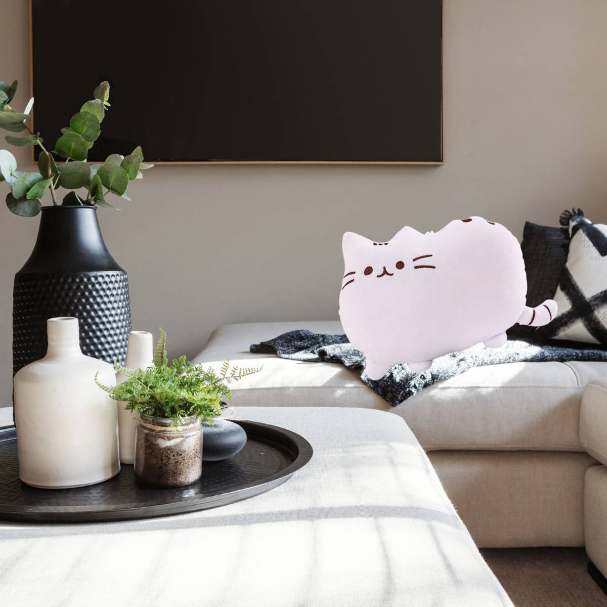 TechMax Solution Cute White Cat Kawaii Pillow Plush Toy  - 30 cm — photo 2