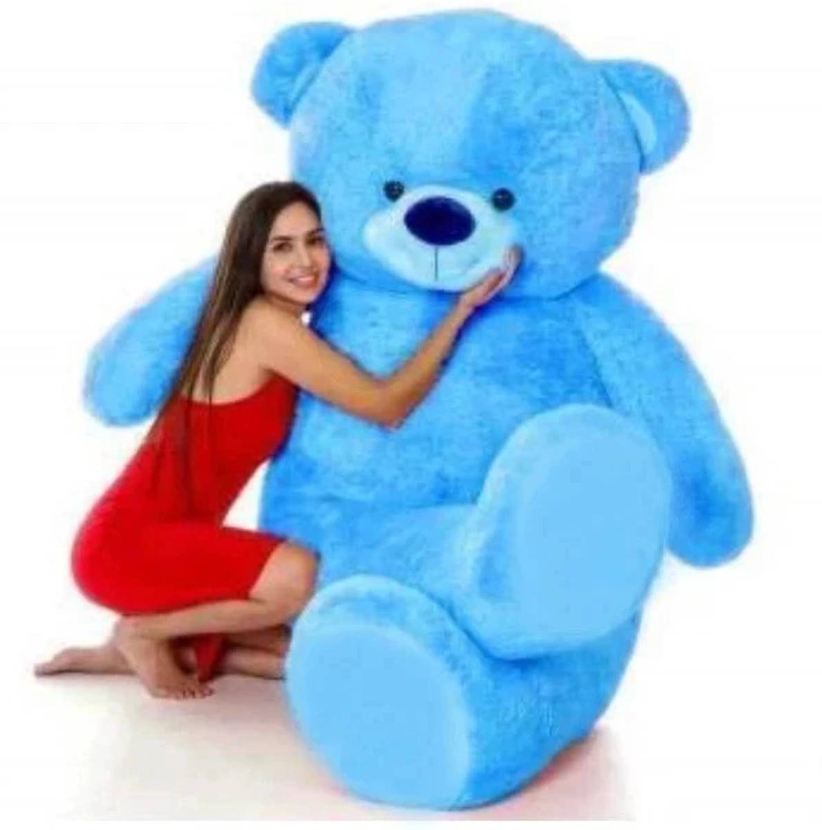 Dani Daniels 3 Feet Very Cute Long Soft Hugable American Style Teddy Bear Best For Gift - 90 cm (sky Blue) - 91 cm (Sky Blue)  - 91 cm — photo 3