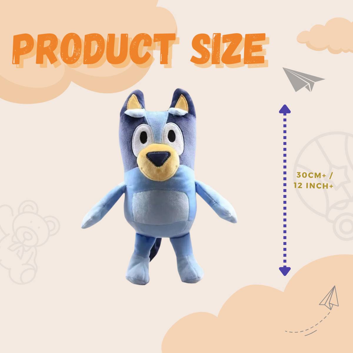 TechMax Solution Dog Stuffed Animal Plush Toys, Soft Stuffed Dog Daddy Mommy & Babies Family Set  - 30 cm — photo 3