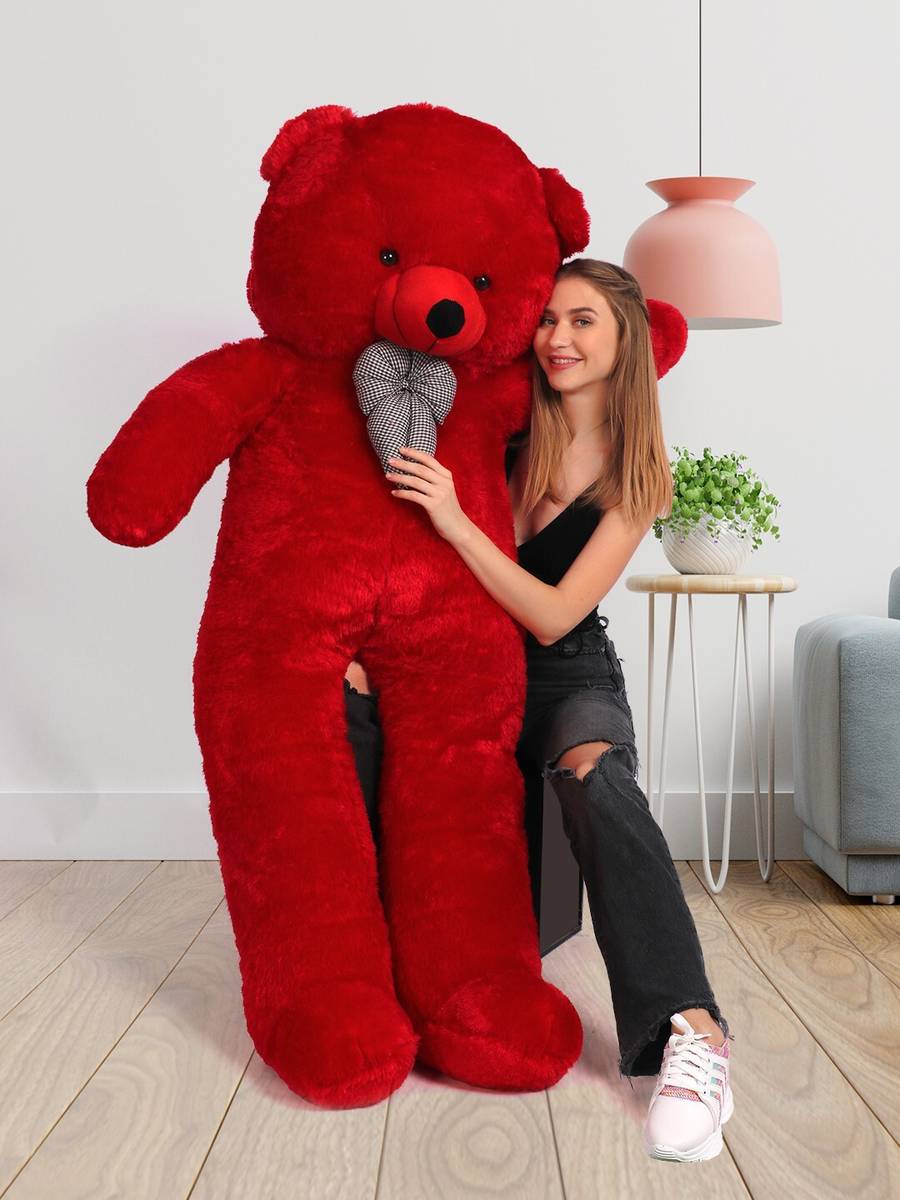 Pocketfriendly Soft and huggable 3 feet red teddy bear  - 91.5 cm
