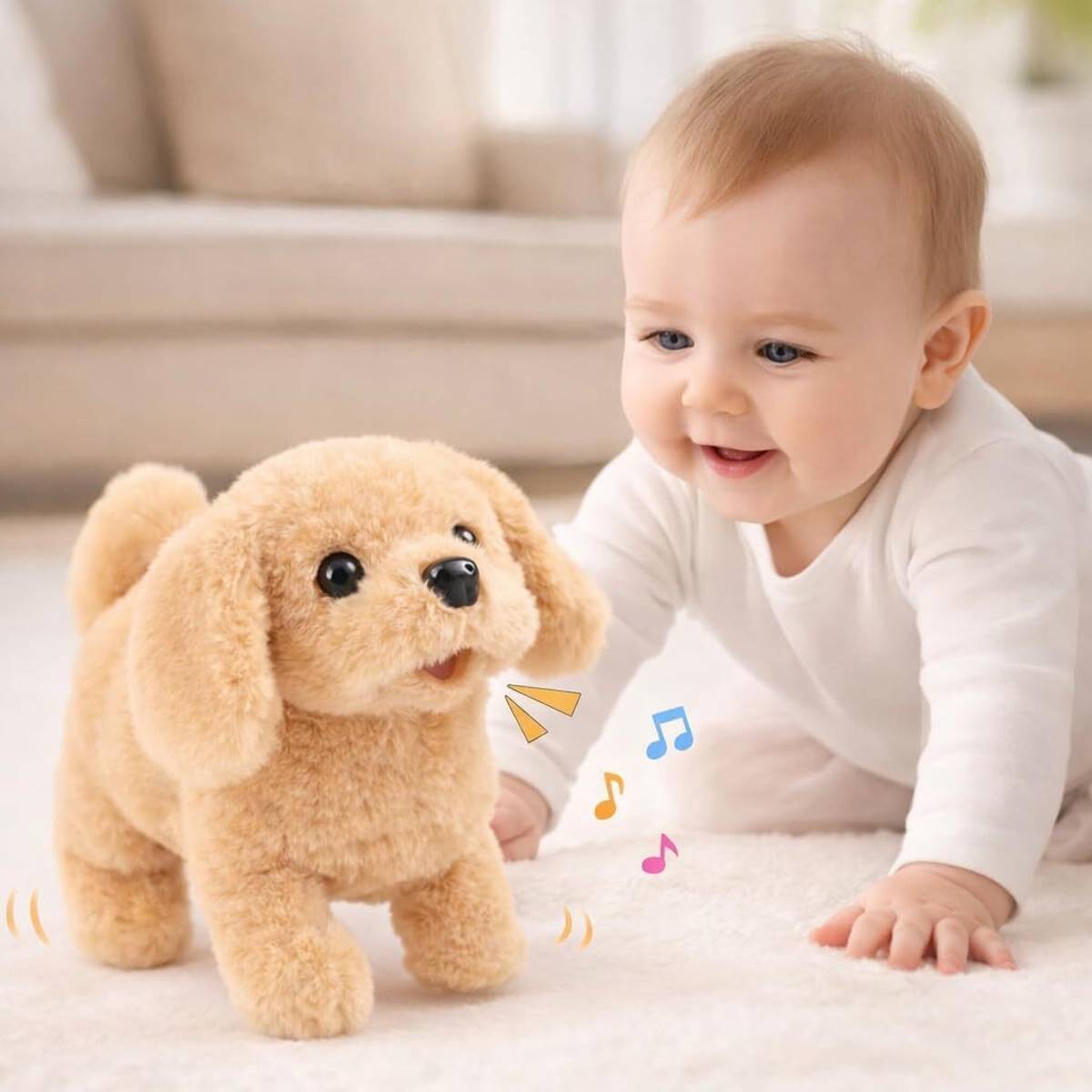 Pranshi Barking Puppy Dog Toy with Sound and wiggling Tail,  - 8 mm — photo 3