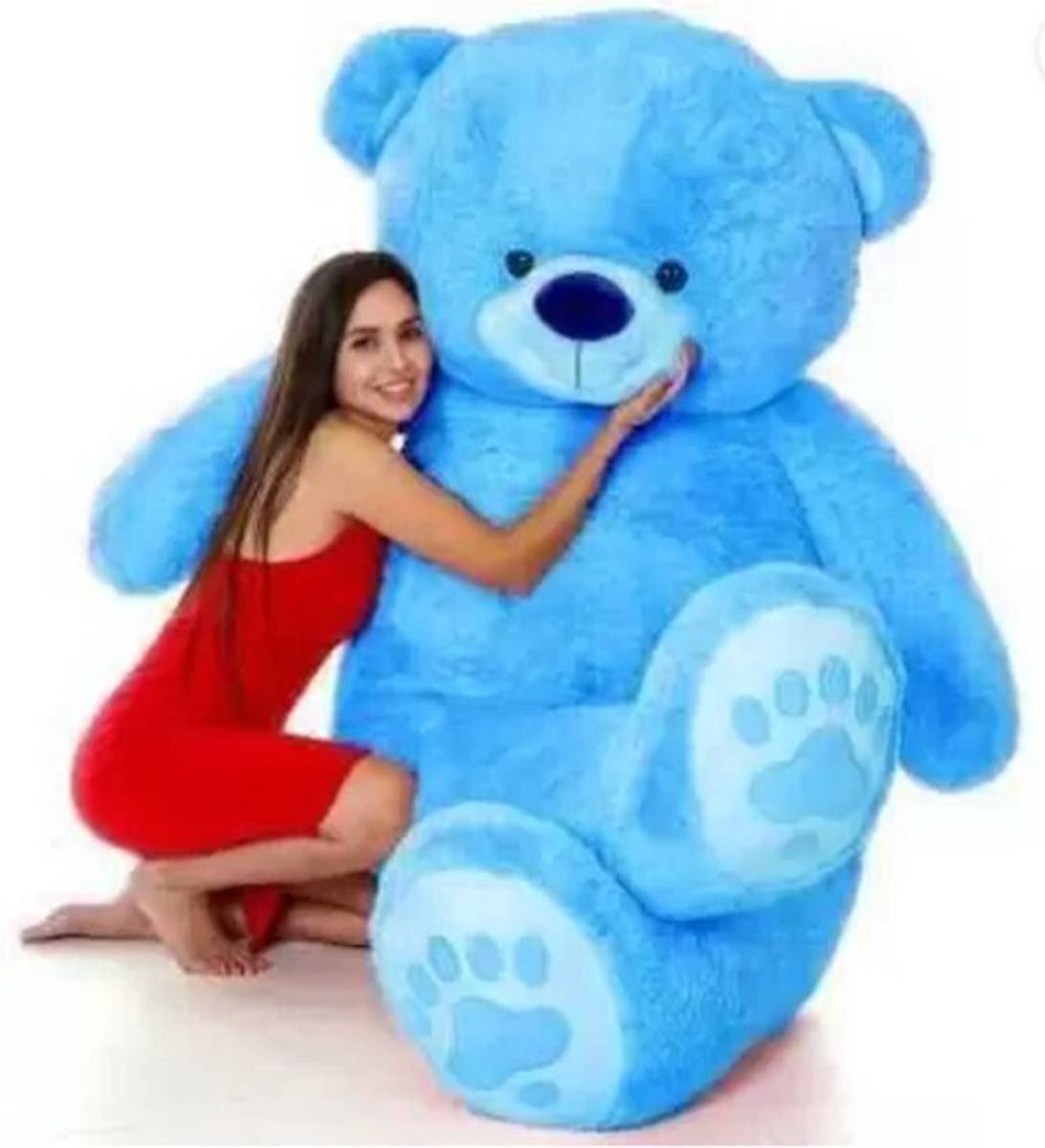 VS TOYS Teddy Bear Blue Color 3 Feet - 89 cm
