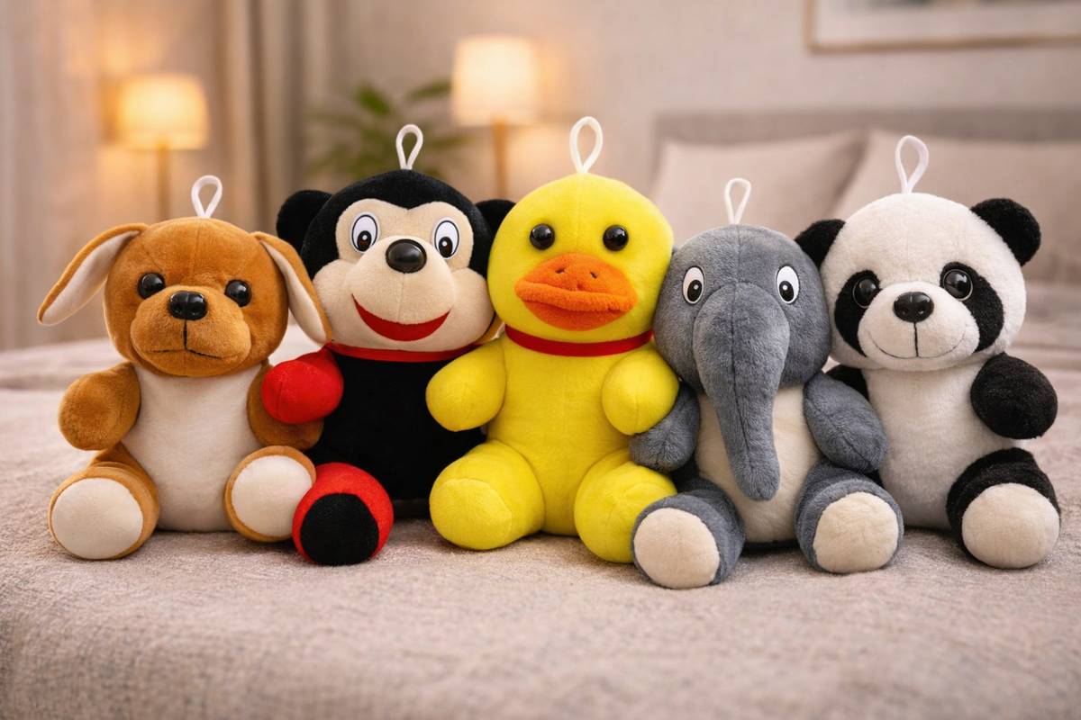 SinglaToys Exclusive Super Soft Combo Of 5 Soft toys For kids for Playing & Room Decoration - 7 inch