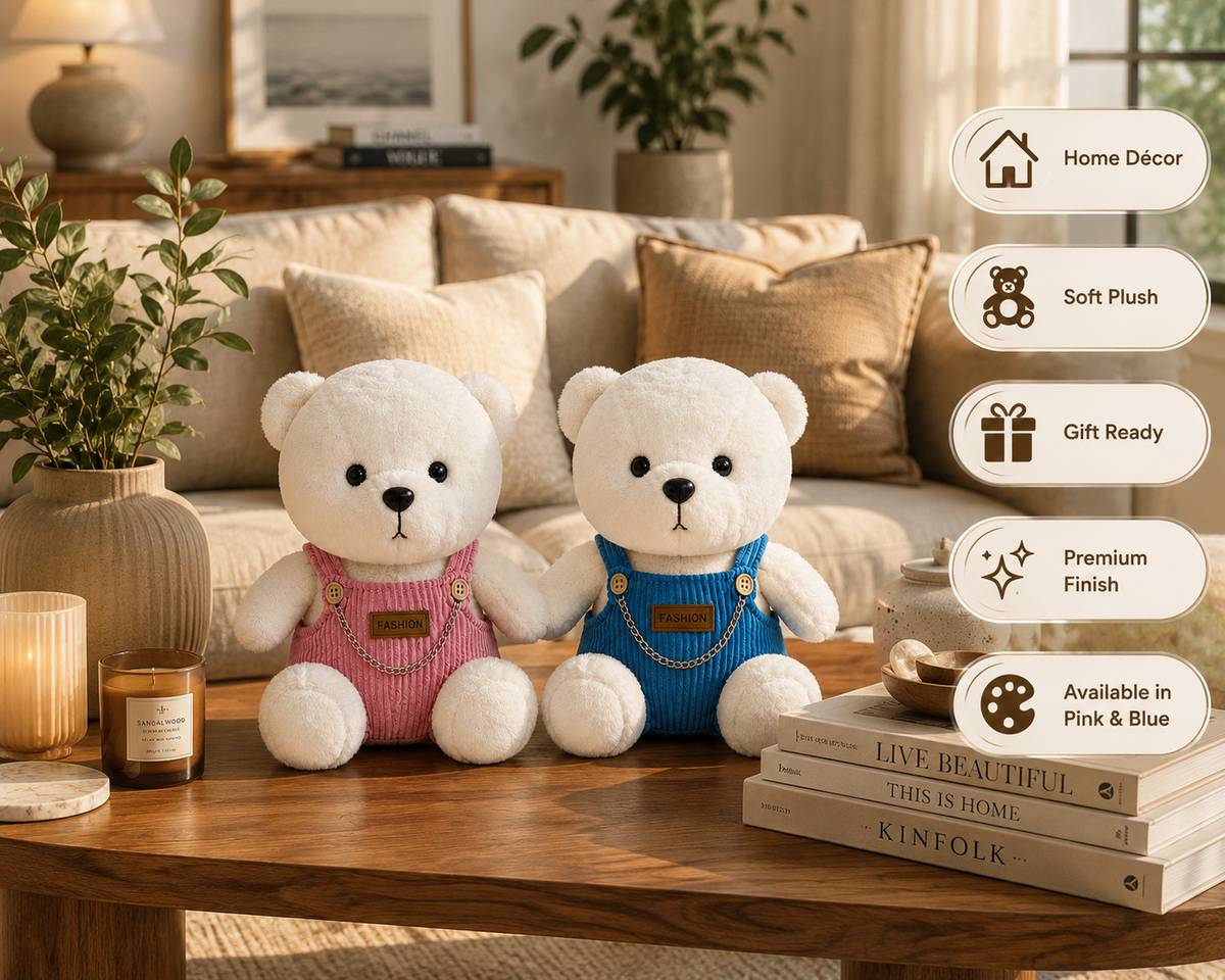 Cute Fashion Teddy Bear Soft Plush Toy 25 cm | Stuffed Bear for Kids  - 25 cm — photo 2