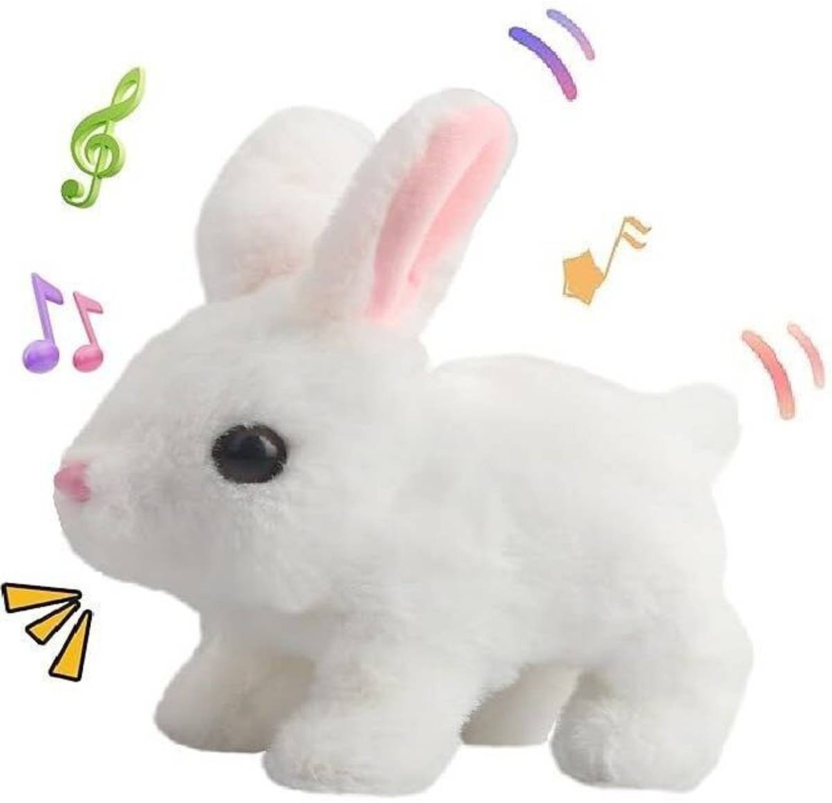 Musical Hopping-Walking Rabbit Bunny Toys for Kids-Baby 1-6 years | Toy-Gift | - 18 cm