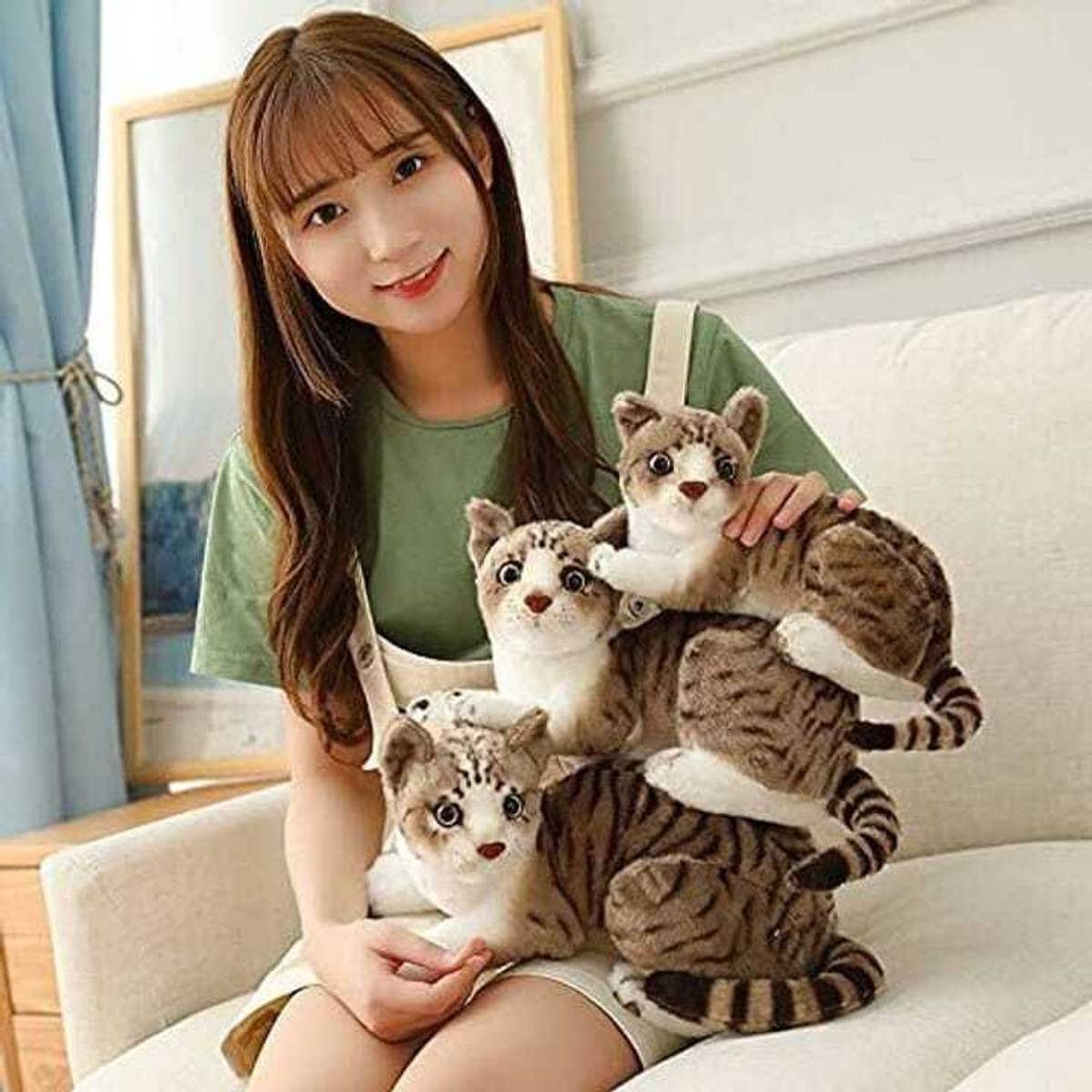 Baby Melon Soft Fur Musical Cat With Meow Meow sound Animal Toy  - 28 cm — photo 2