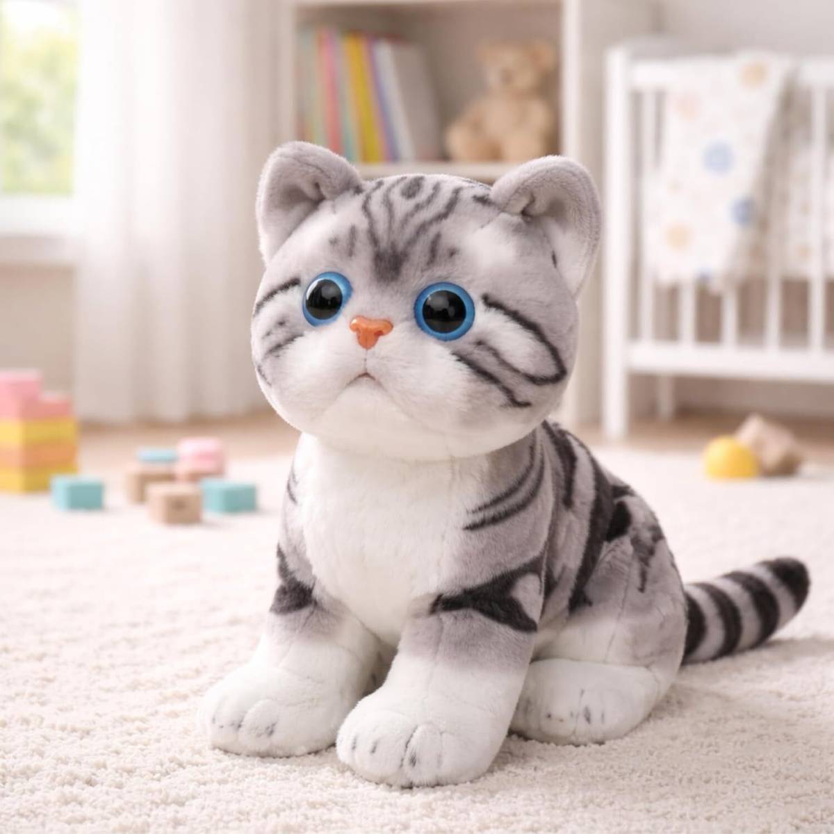 Ptc Cat Plush Toy 30cm Stuffed Plush Animal for Kids & Adults | Kawaii Cute Cat Toy - 30 cm