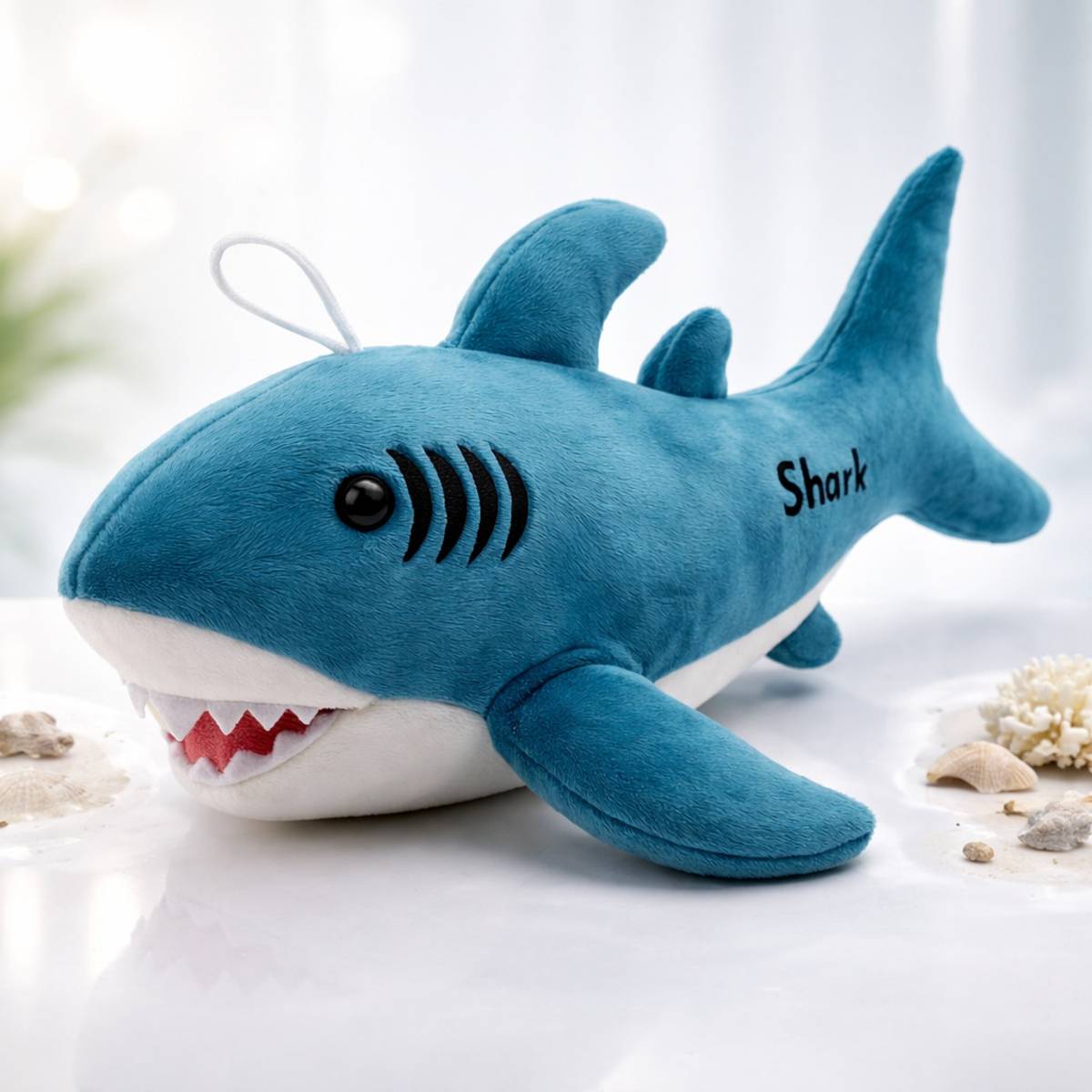 Cute Shark Plush Toy – Soft Blue Ocean Stuffed Animal for Kids & Babies - 45 cm