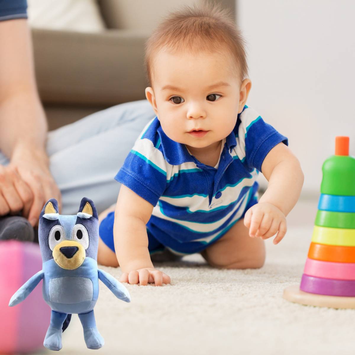 TechMax Solution Dog Stuffed Animal Plush Toys, Soft Stuffed Dog Daddy Mommy & Babies Family Set  - 30 cm — photo 5