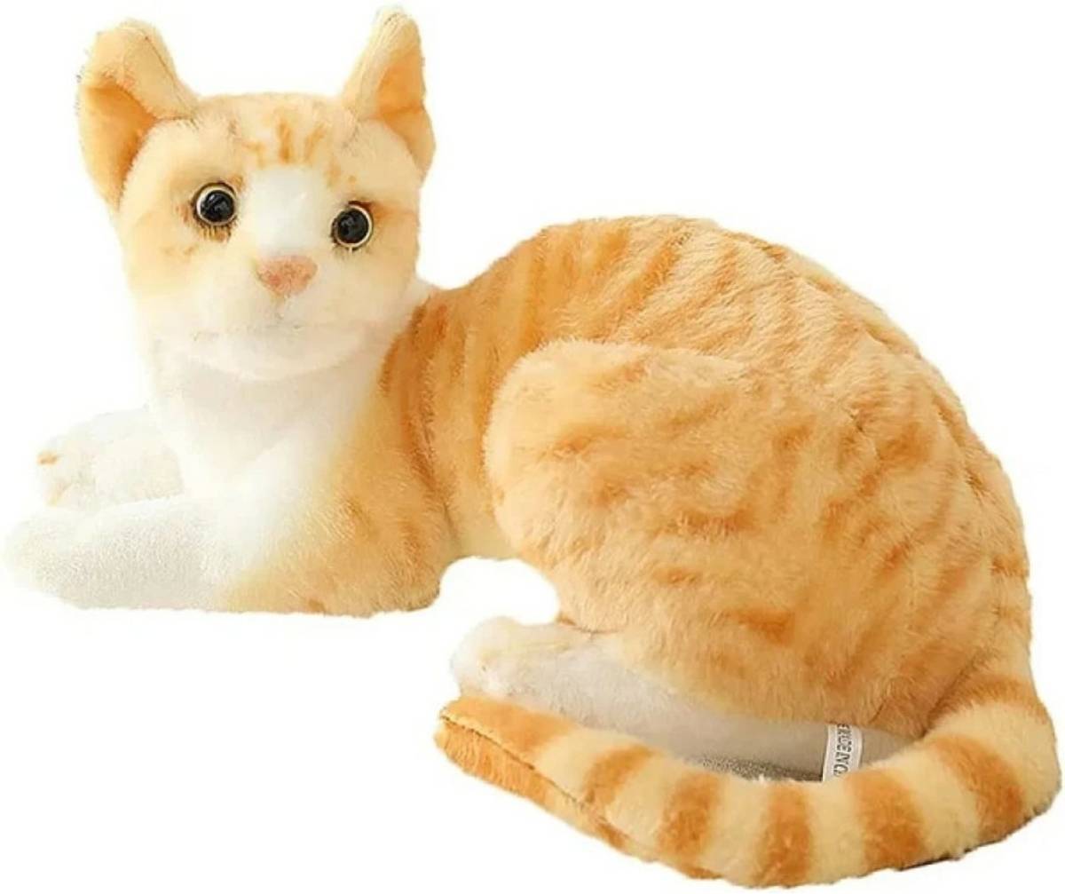 Cat animals 29 cm brown yellow multicolour soft toys  - 5 mm — photo 4
