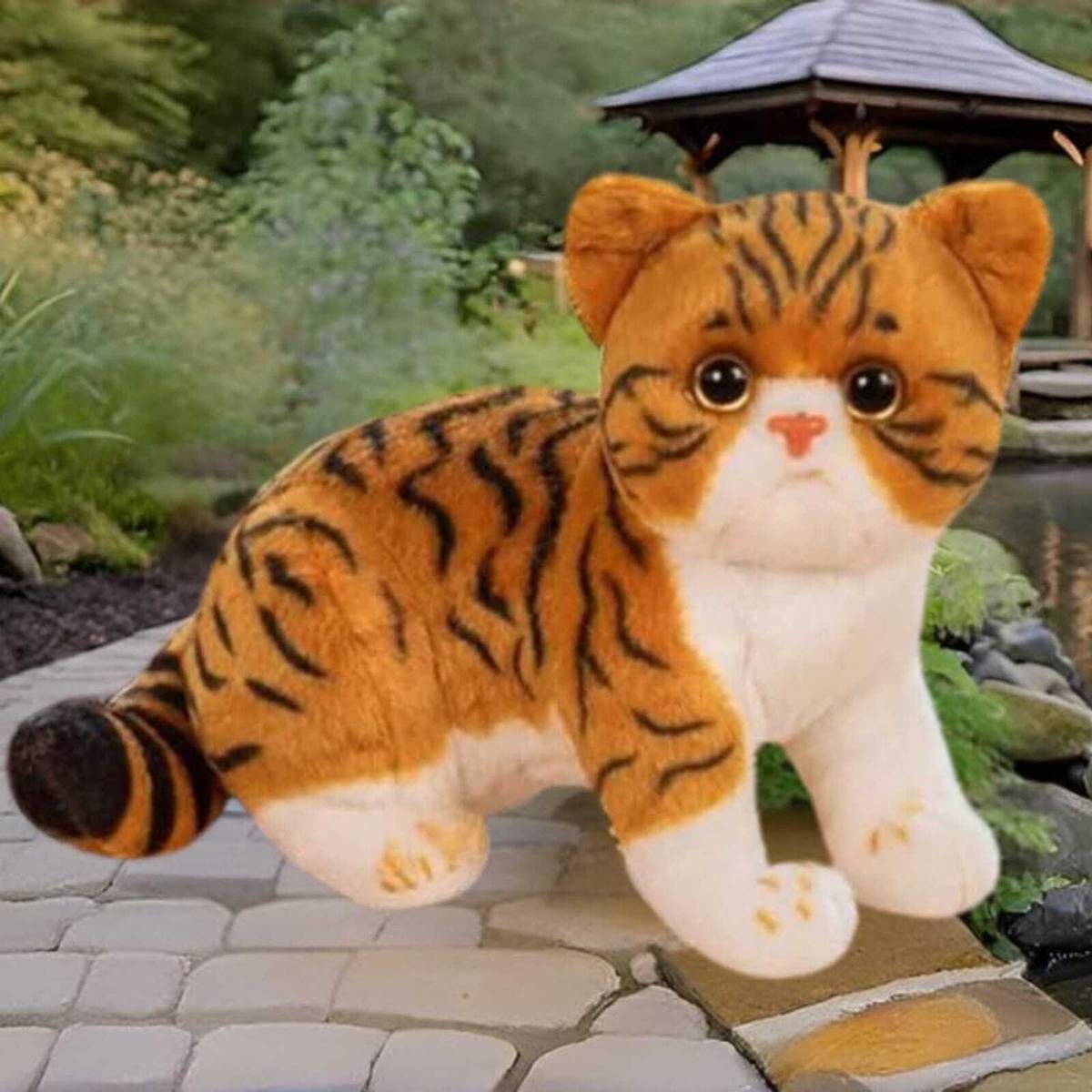 Baby Melon Soft fur Musical Cat with meow meow sound Animal toy  - 30 cm — photo 2