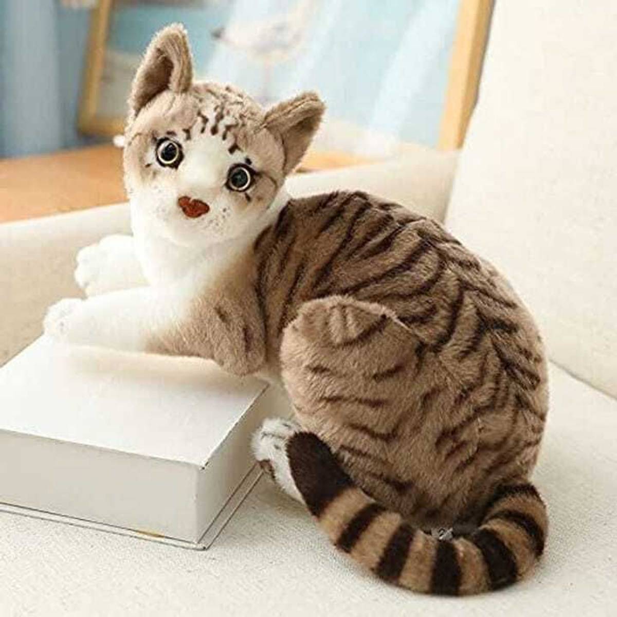 Baby Melon Soft Fur Musical Cat With Meow Meow sound Animal Toy - 28 cm