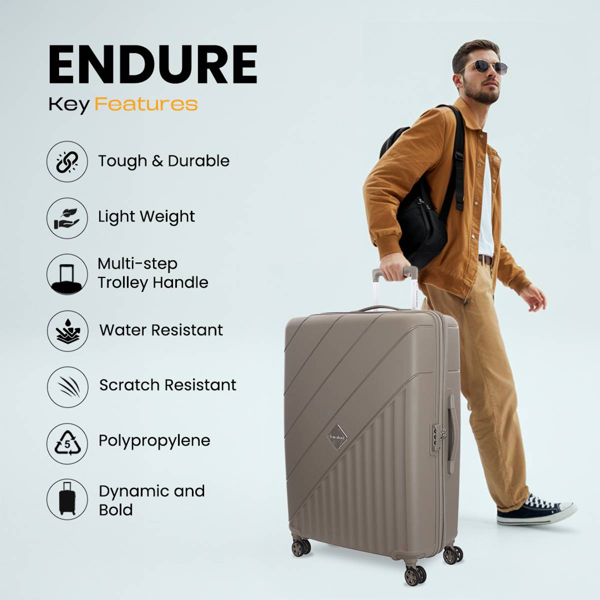 Kamiliant by American Tourister Combination Lock-Endure(Small 55Cm|Medium 68Cm|Large 79Cm) Expandable  Cabin & Check-in Set 8 Wheels - 30 inches — photo 2