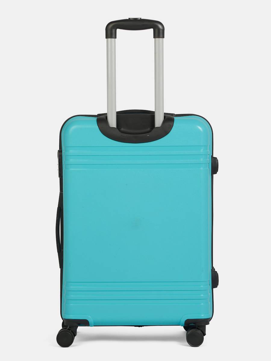 Teakwood Leathers Unisex Textured Set of 2 Trolley Bag (Small-Medium, Aqua green) Cabin & Check-in Set 8 Wheels - 26 inch — photo 3