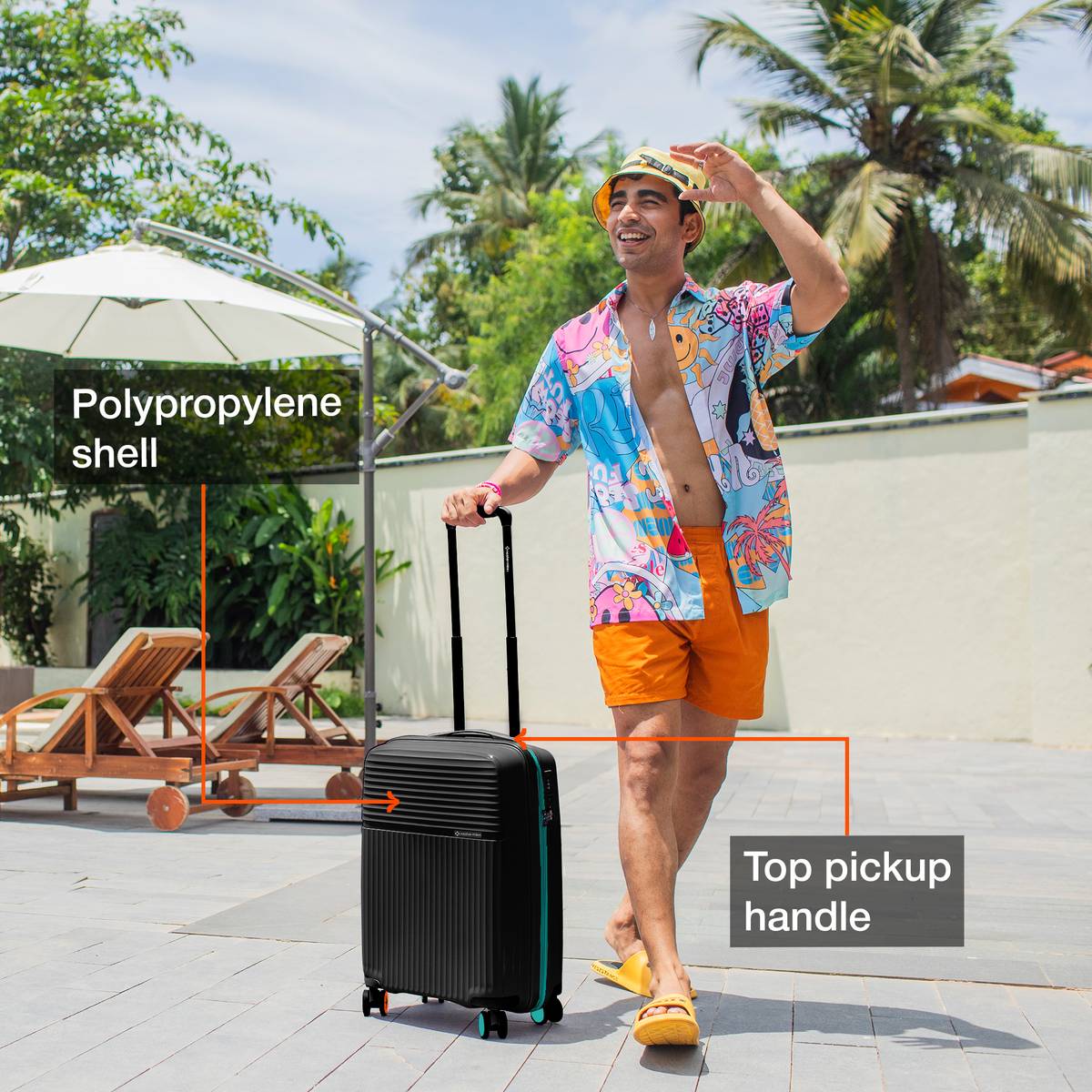 NASHER MILES Phuket Polypropylene 20 Inch Small Travel Trolley Bag Cabin Suitcase 8 Wheels - 20 inch — photo 2