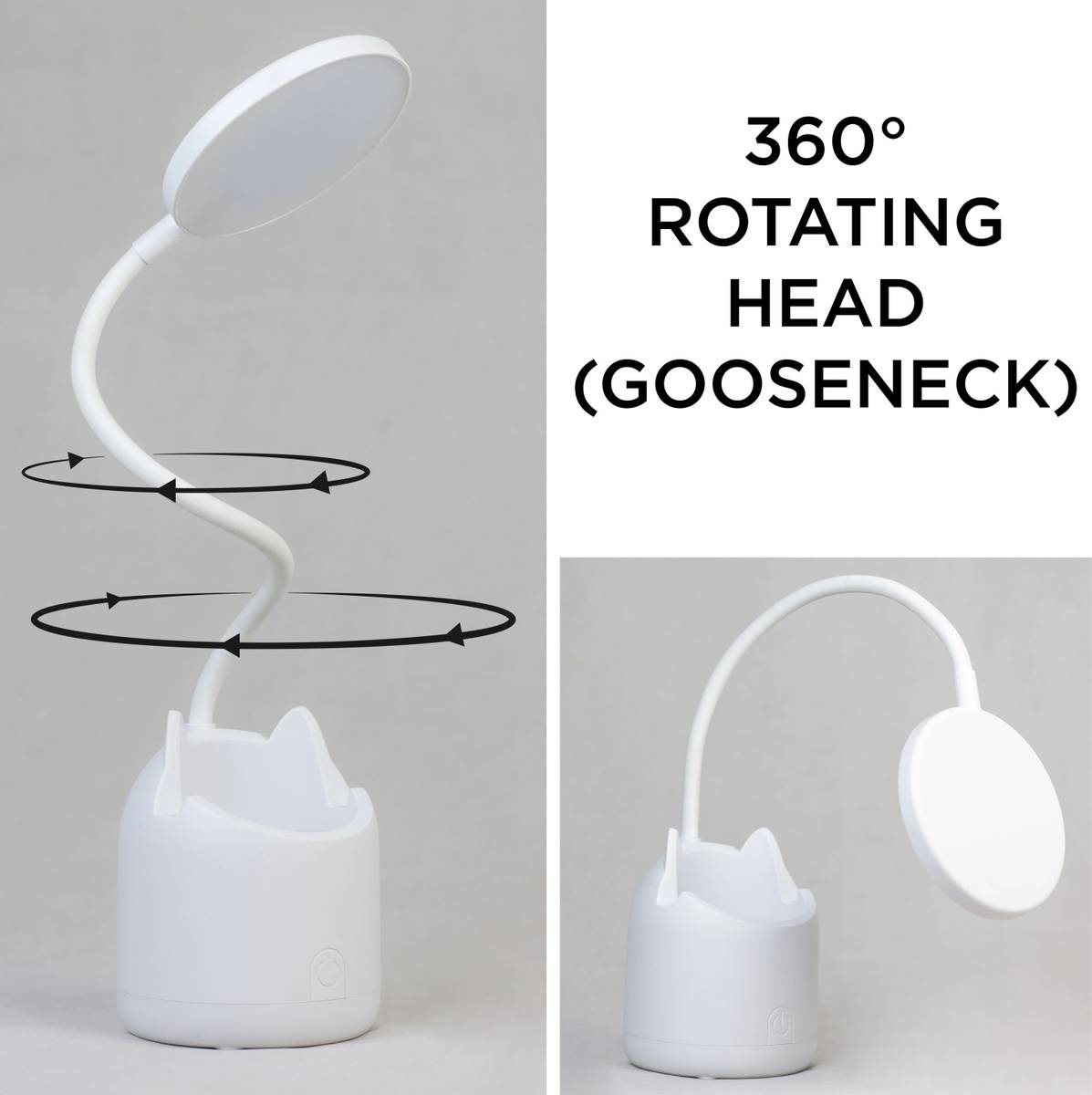 WEIRD WOLF 3 Colour Mode Rechargeable, Flexible Gooseneck LED Study/Desk Table Lamp — photo 4