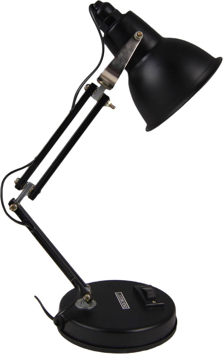 Micasa Table / Desk lamp with Adjustable arm for Office and Home Decor Color Black Study Lamp