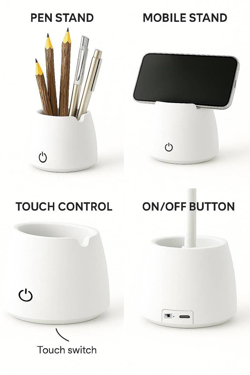 FIRSTLIKE Rechargeable 3 Colour Mode LED Table / Desk / Study Lamp — photo 4